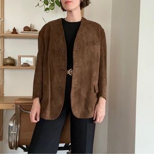 *last chance - make an offer* Vintage Chocolate Leather Blazer